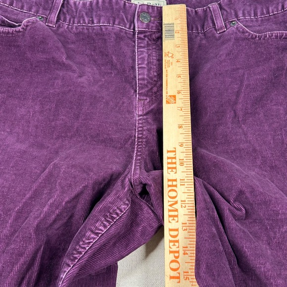 LL Bean Corduroy Pants Womens 20t Tall Grape Purple Straight High Rise Outdoor - Picture 8 of 9